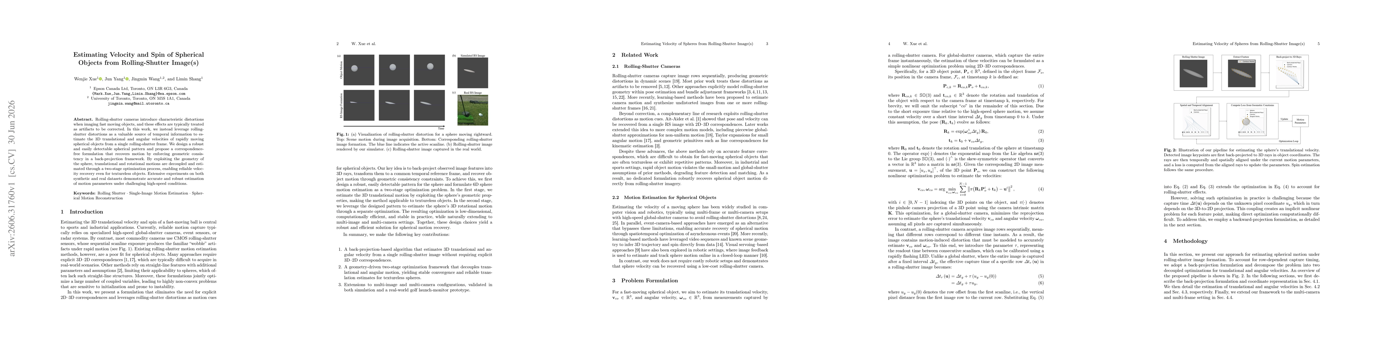 Thumbnail for Estimating Velocity of Spheres from Rolling-Shutter Image(s)