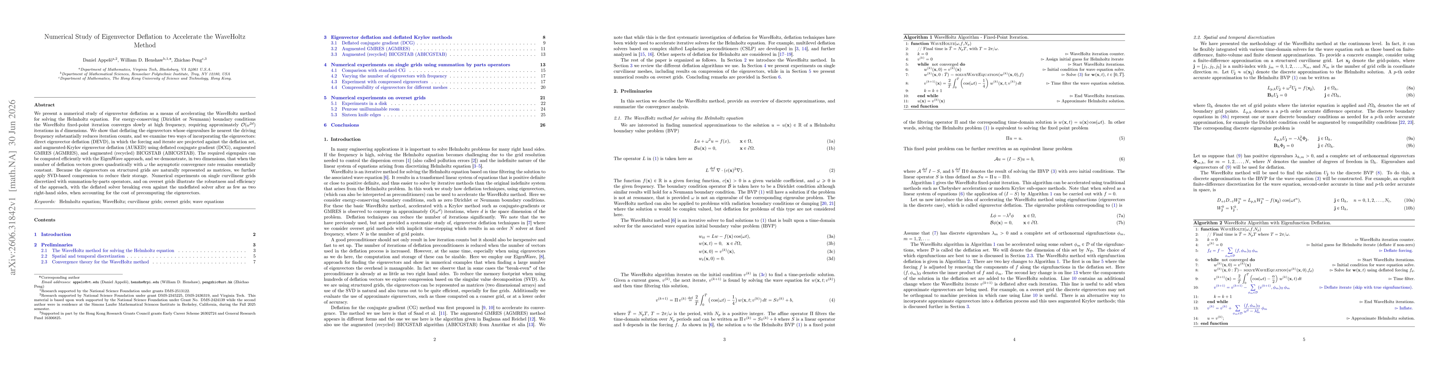 Thumbnail for Numerical Study of Eigenvector Deflation to Accelerate the WaveHoltz Method