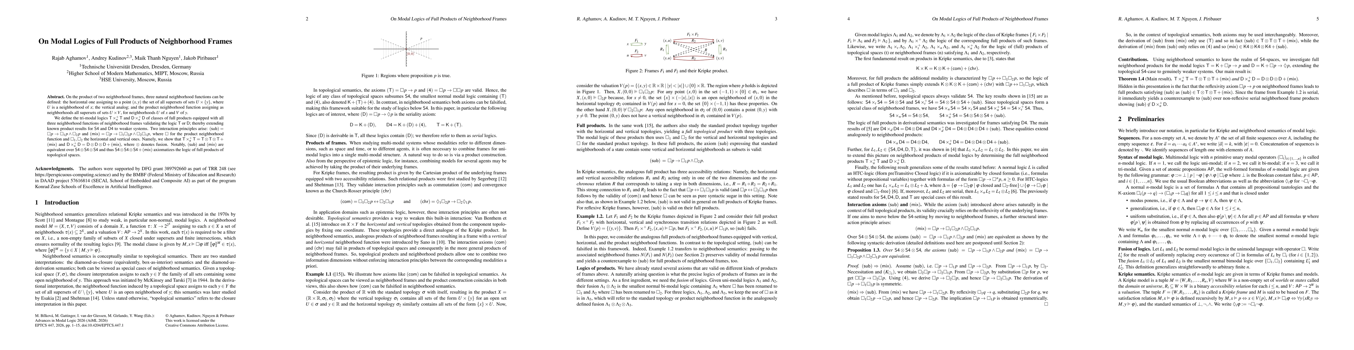 Thumbnail for On Modal Logics of Full Products of Neighborhood Frames