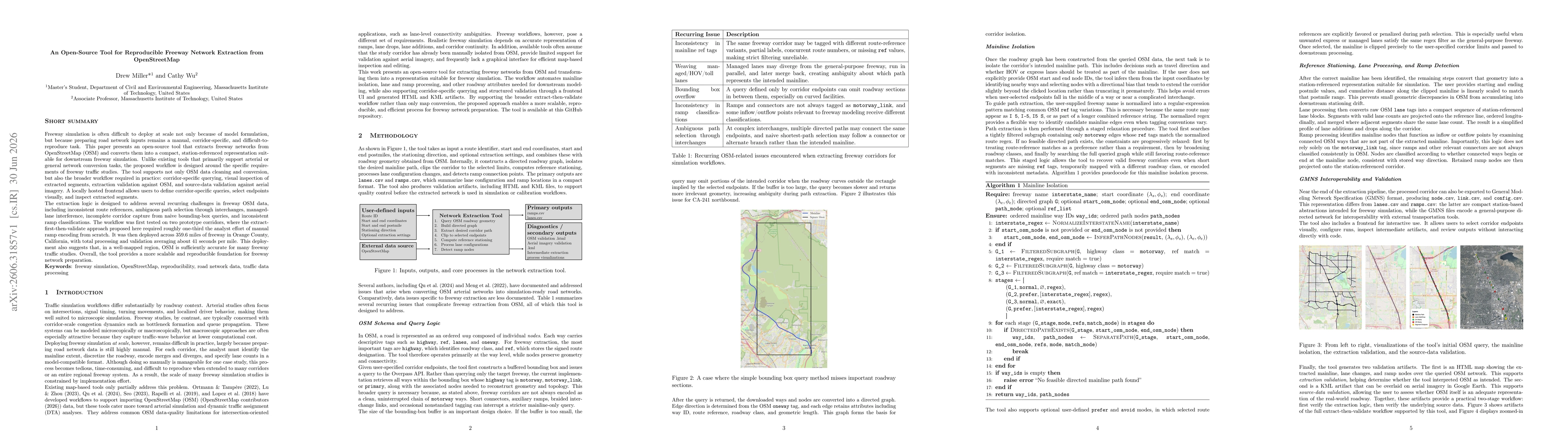 Thumbnail for An Open-Source Tool for Reproducible Freeway Network Extraction from OpenStreetMap