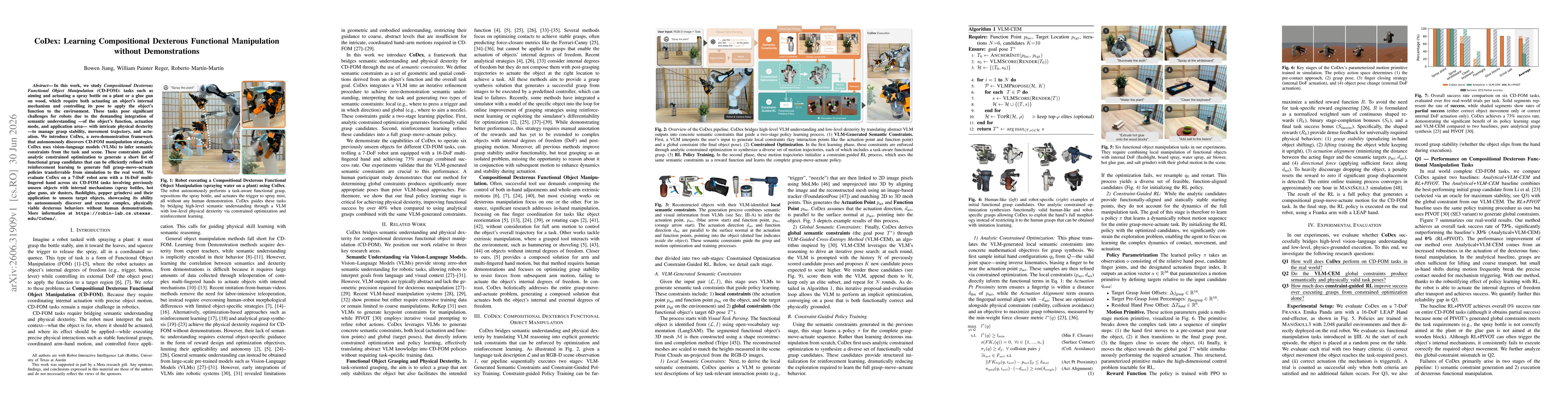 Thumbnail for CoDex: Learning Compositional Dexterous Functional Manipulation without Demonstrations