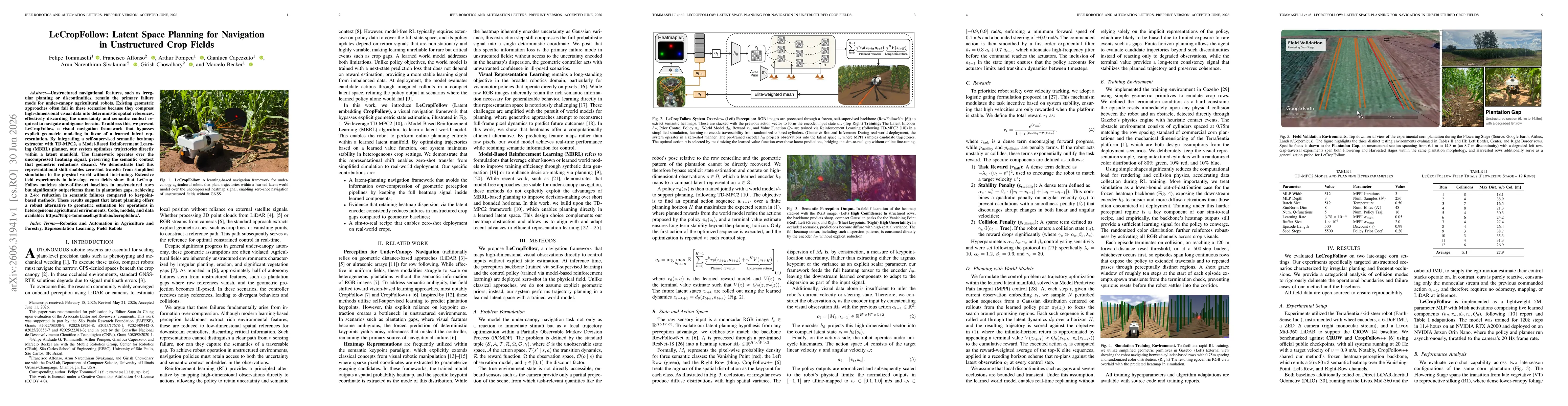 Thumbnail for LeCropFollow: Latent Space Planning for Navigation in Unstructured Crop Fields