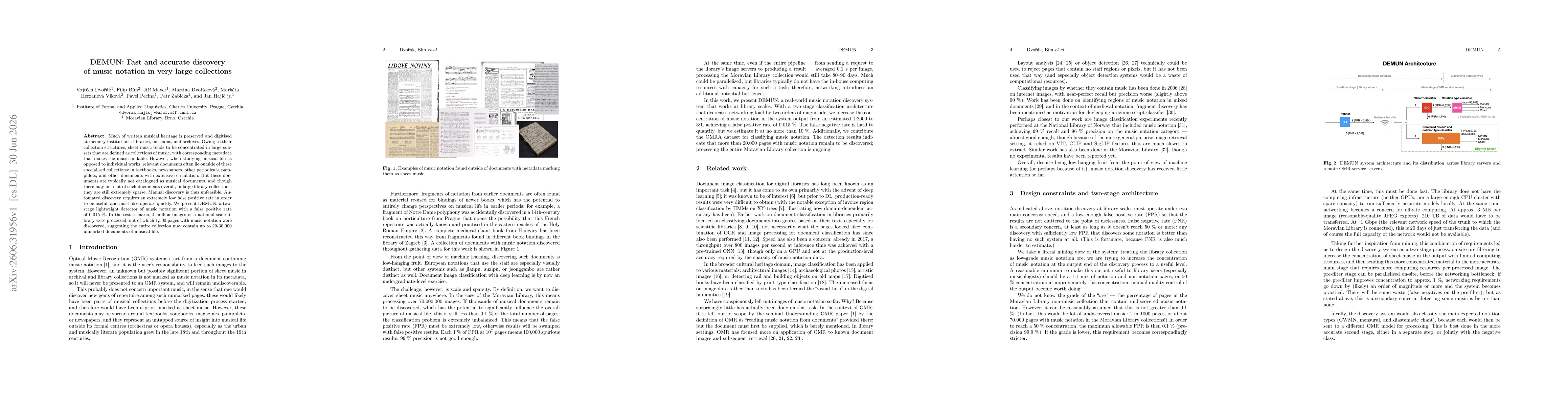 Thumbnail for DEMUN: Fast and accurate discovery of music notation in very large collections