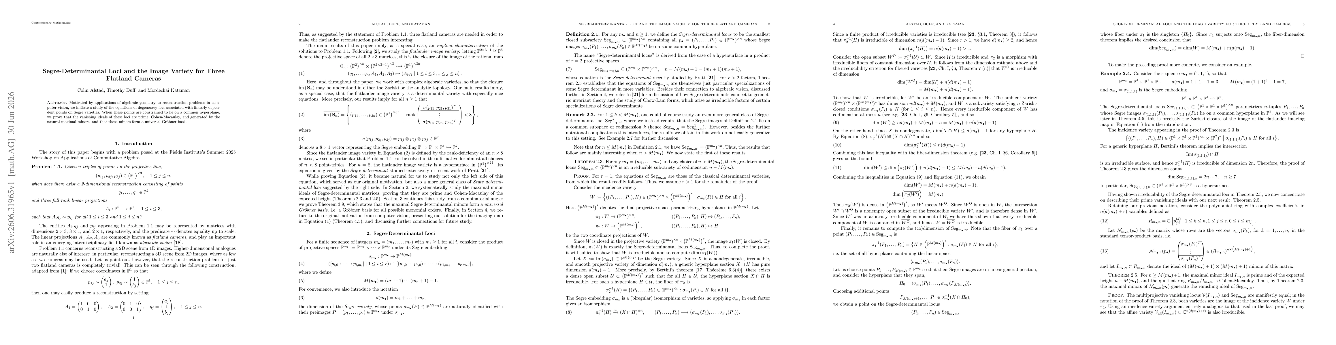 Thumbnail for Segre-Determinantal Loci and the Image Variety for Three Flatland Cameras