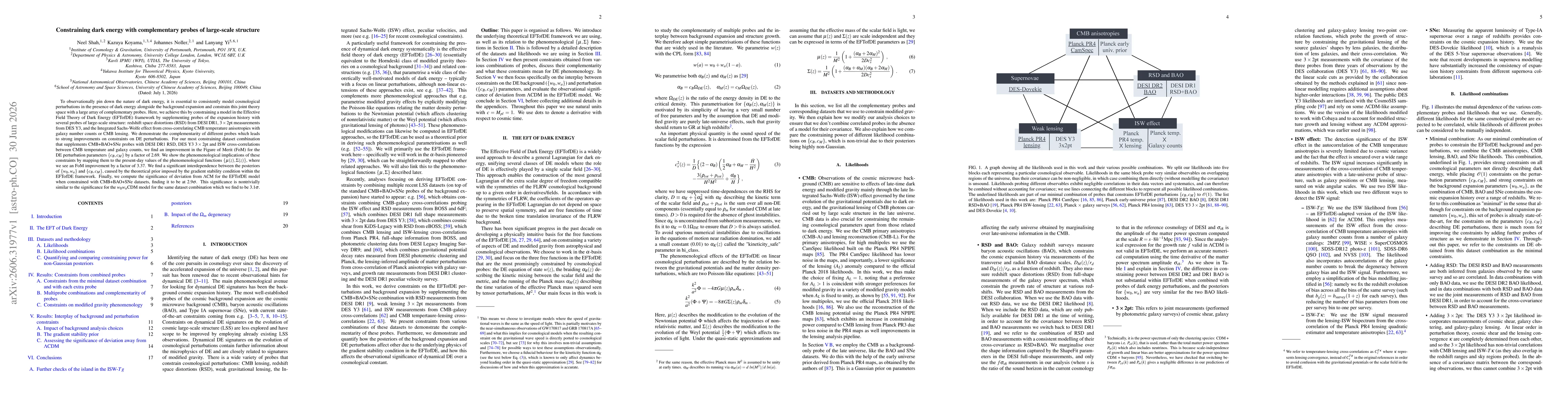 Thumbnail for Constraining dark energy with complementary probes of large-scale structure