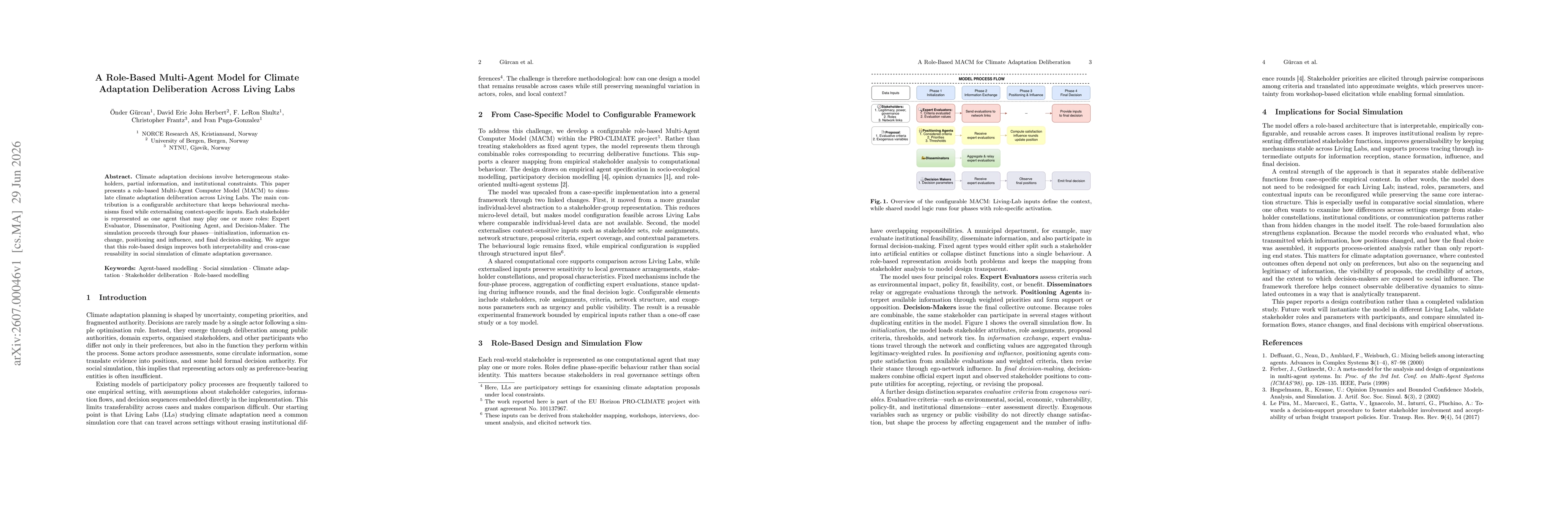 Thumbnail for A Role-Based Multi-Agent Model for Climate Adaptation Deliberation Across Living Labs