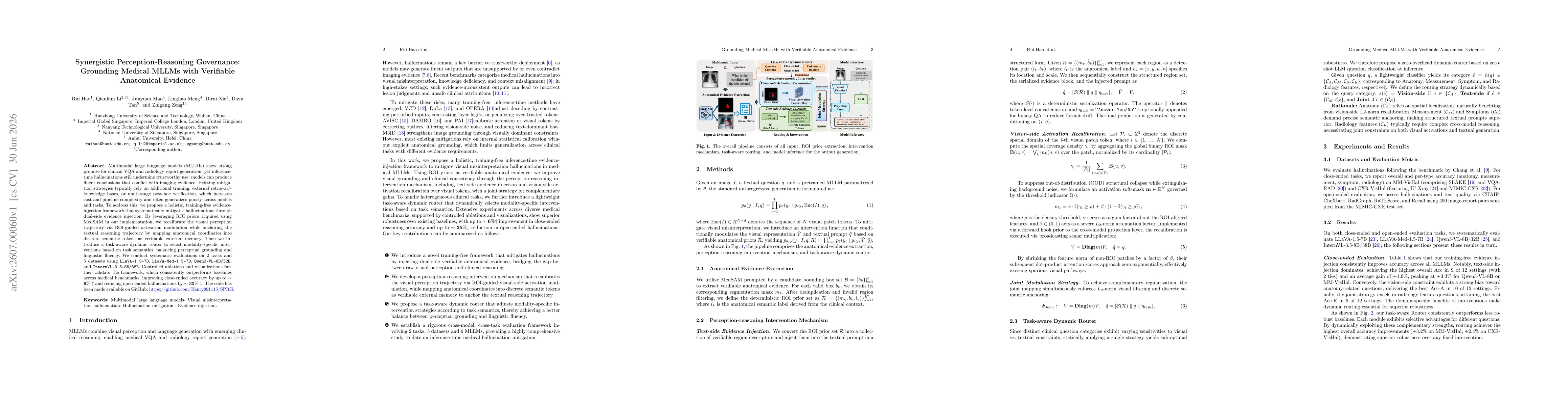 Thumbnail for Synergistic Perception-Reasoning Governance: Grounding Medical MLLMs with Verifiable Anatomical Evidence
