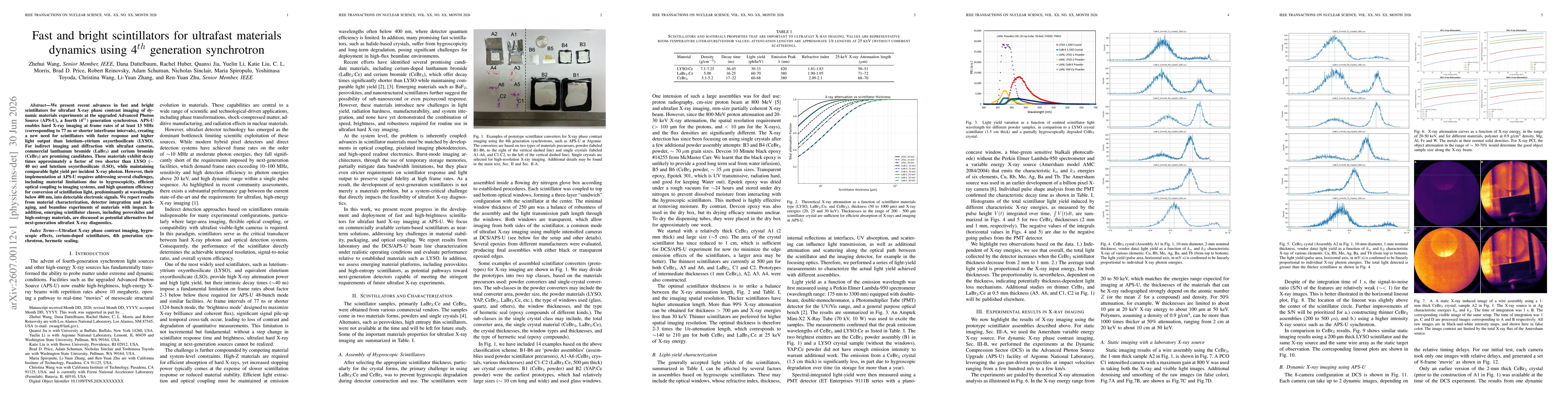 Thumbnail for Fast and bright scintillators for ultrafast materials dynamics using 4th generation synchrotron
