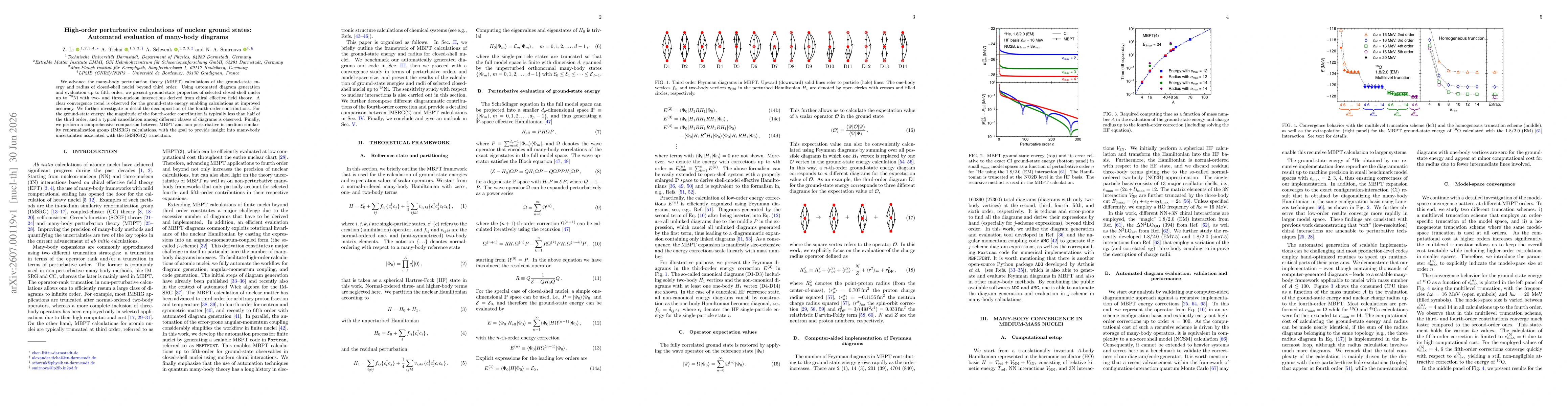 Thumbnail for High-order perturbative calculations of nuclear ground states: Automated evaluation of many-body diagrams
