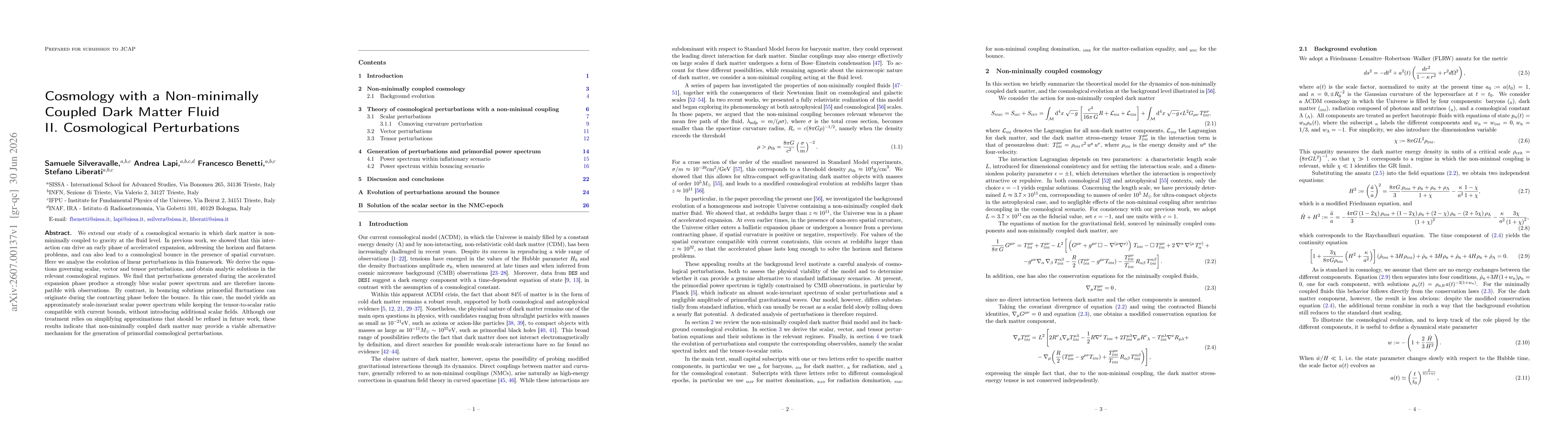 Thumbnail for Cosmology with a Non-minimally Coupled Dark Matter Fluid II. Cosmological Perturbations
