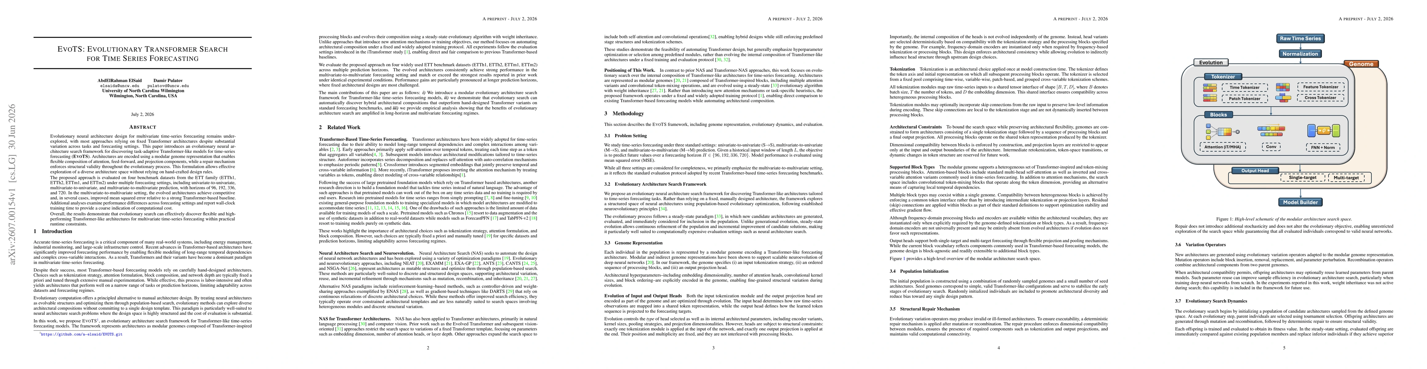 Thumbnail for EVOTS: Evolutionary Transformer Search for Time Series Forecasting