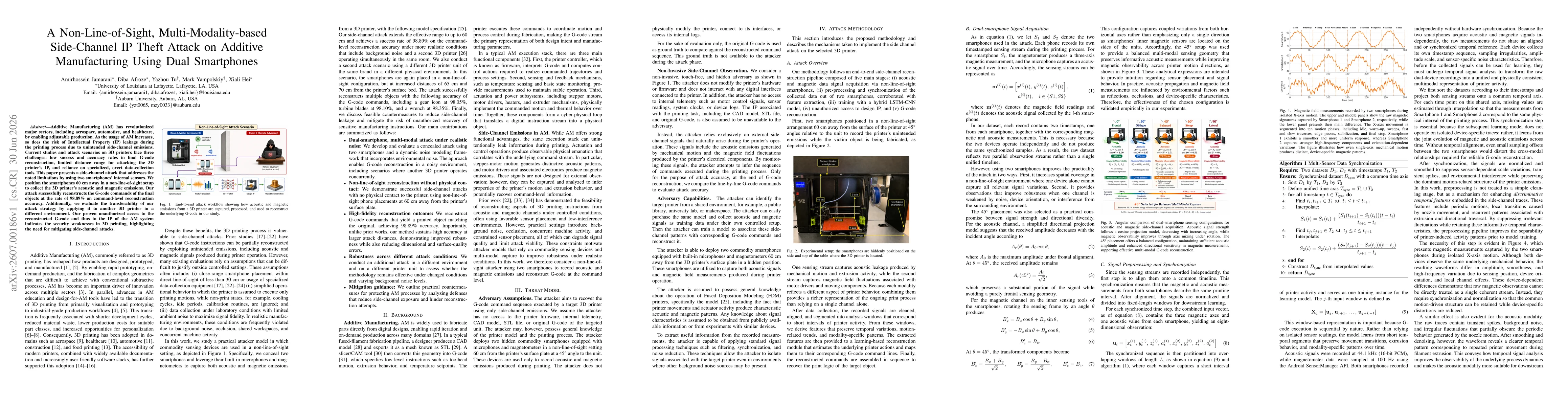 Thumbnail for A Non-Line-of-Sight, Multi-Modality-based Side-Channel IP Theft Attack on Additive Manufacturing Using Dual Smartphones