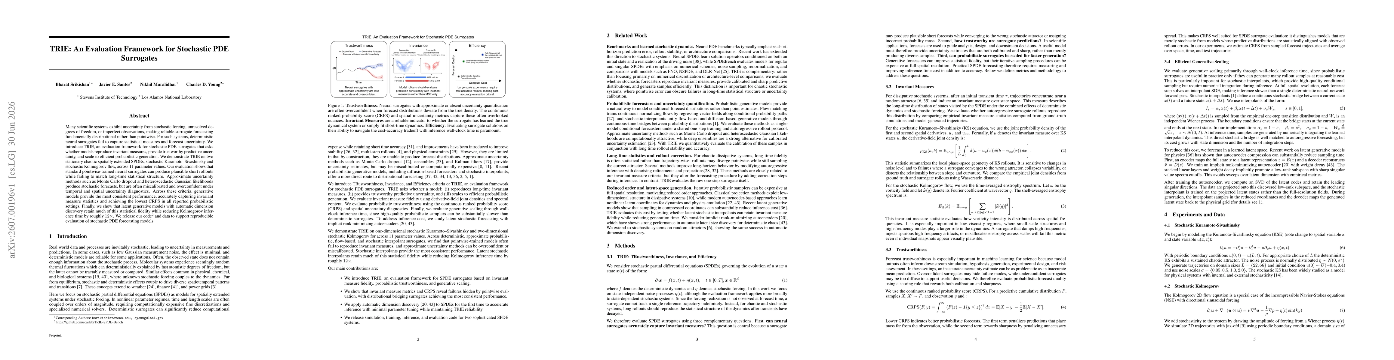 Thumbnail for TRIE: An Evaluation Framework for Stochastic PDE Surrogates