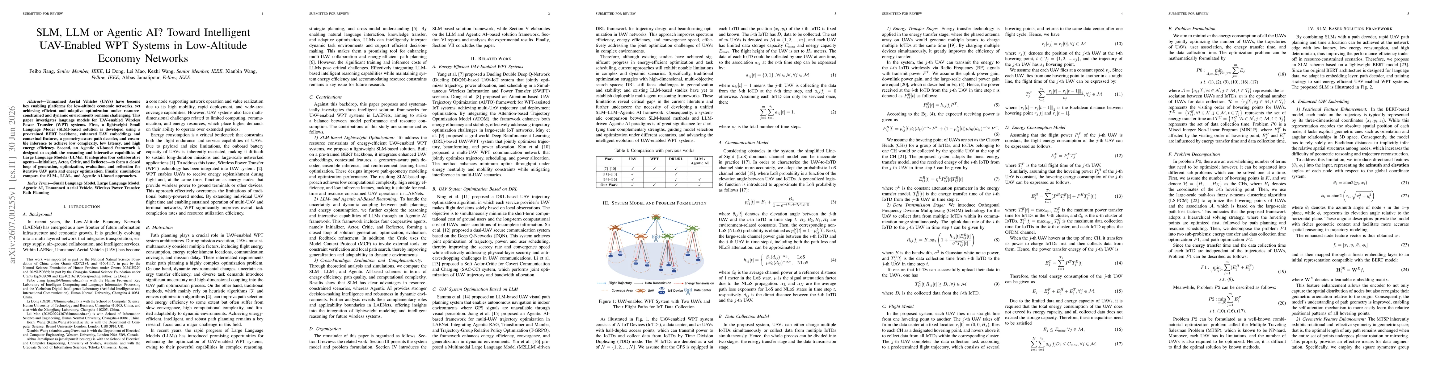 Thumbnail for SLM, LLM or Agentic AI? Toward Intelligent UAV-Enabled WPT Systems in Low-Altitude Economy Networks
