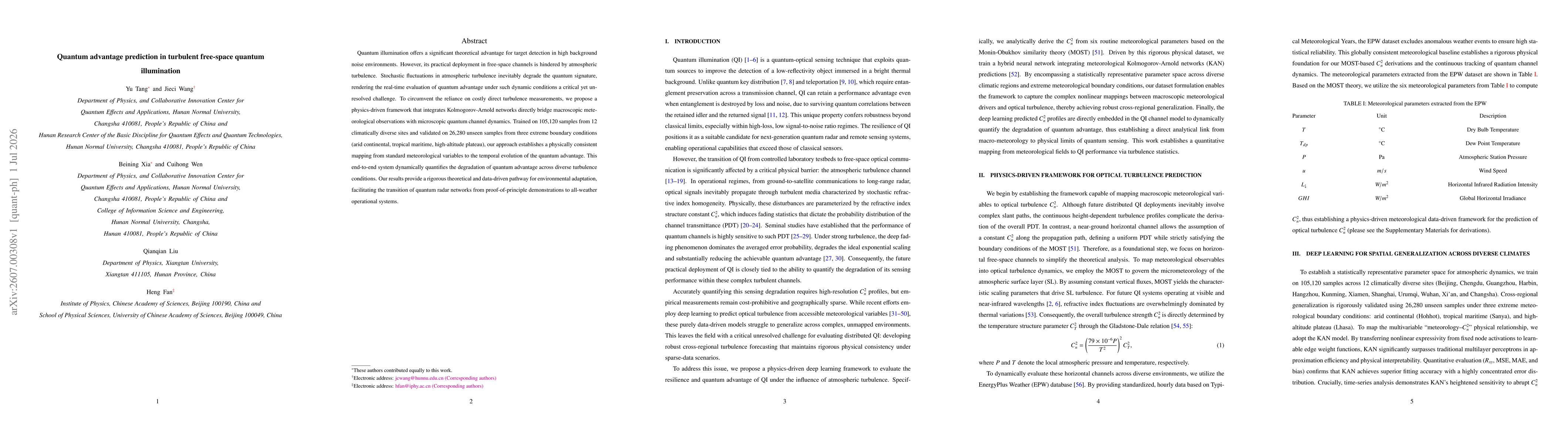 Thumbnail for Quantum advantage prediction in turbulent free-space quantum illumination