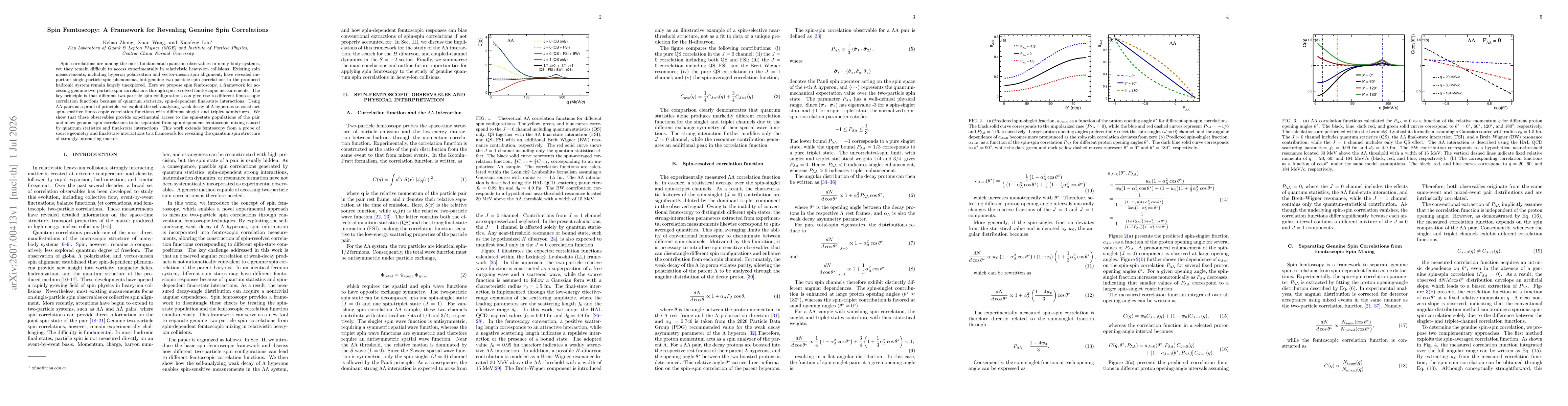 Thumbnail for Spin Femtoscopy: A Framework for Revealing Genuine Spin Correlations