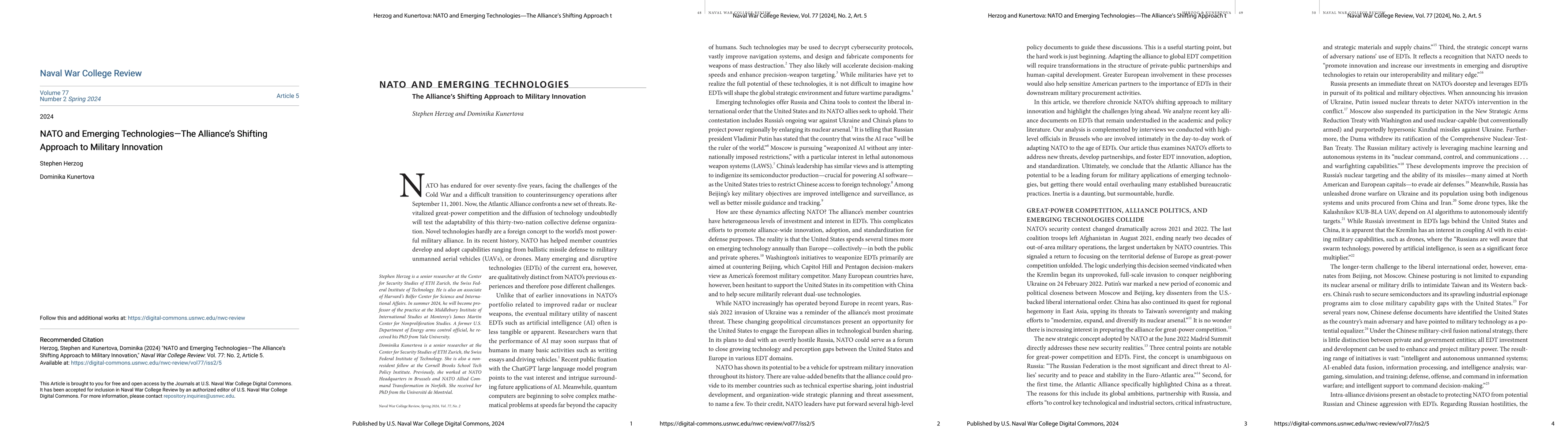 Thumbnail for NATO and Emerging Technologies: The Alliance's Shifting Approach to Military Innovation