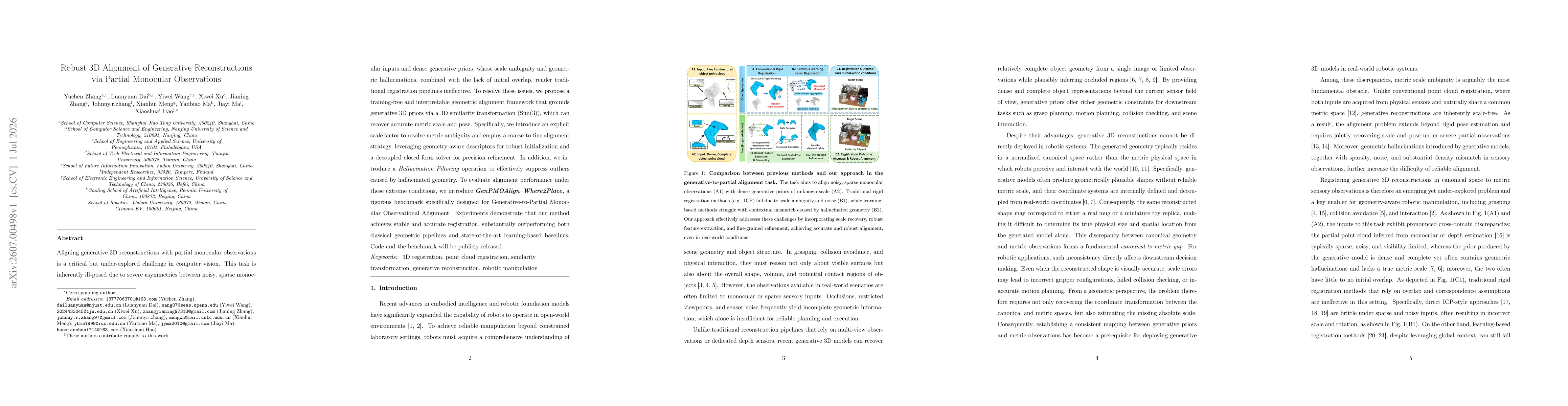 Thumbnail for Robust 3D Alignment of Generative Reconstructions via Partial Monocular Observations