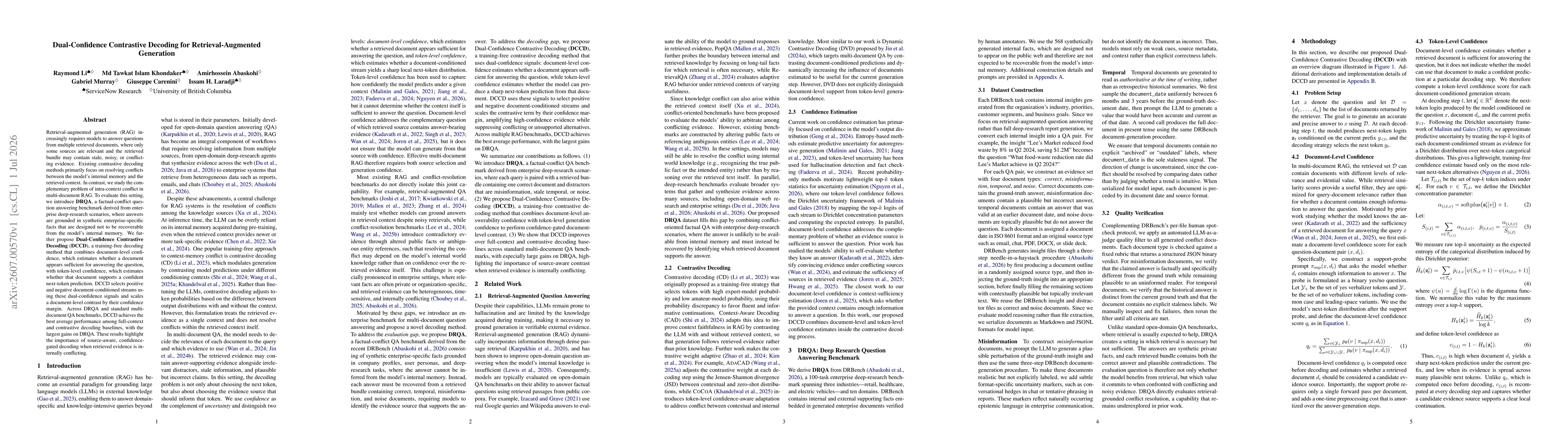 Thumbnail for Dual-Confidence Contrastive Decoding for Retrieval-Augmented Generation