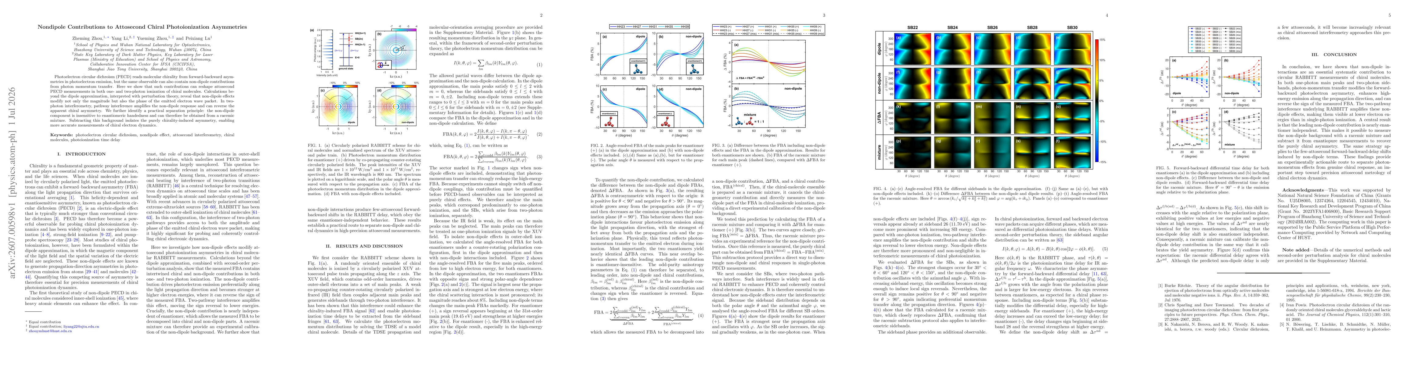 Thumbnail for Nondipole Contributions to Attosecond Chiral Photoionization Asymmetries