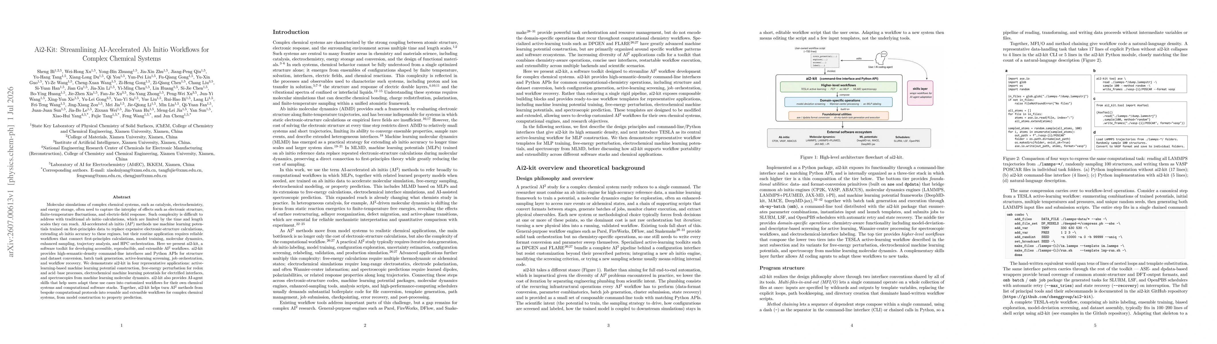 Thumbnail for Ai2-Kit: Streamlining AI-Accelerated Ab Initio Workflows for Complex Chemical Systems