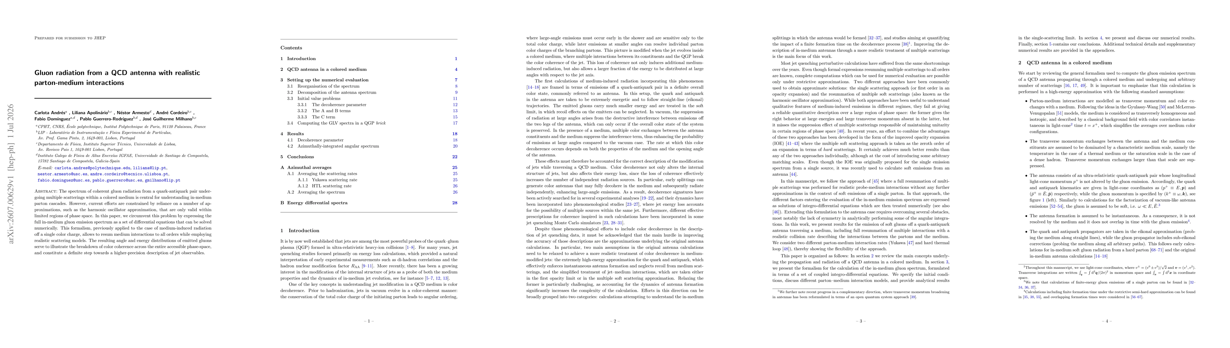 Thumbnail for Gluon radiation from a QCD antenna with realistic parton-medium interactions
