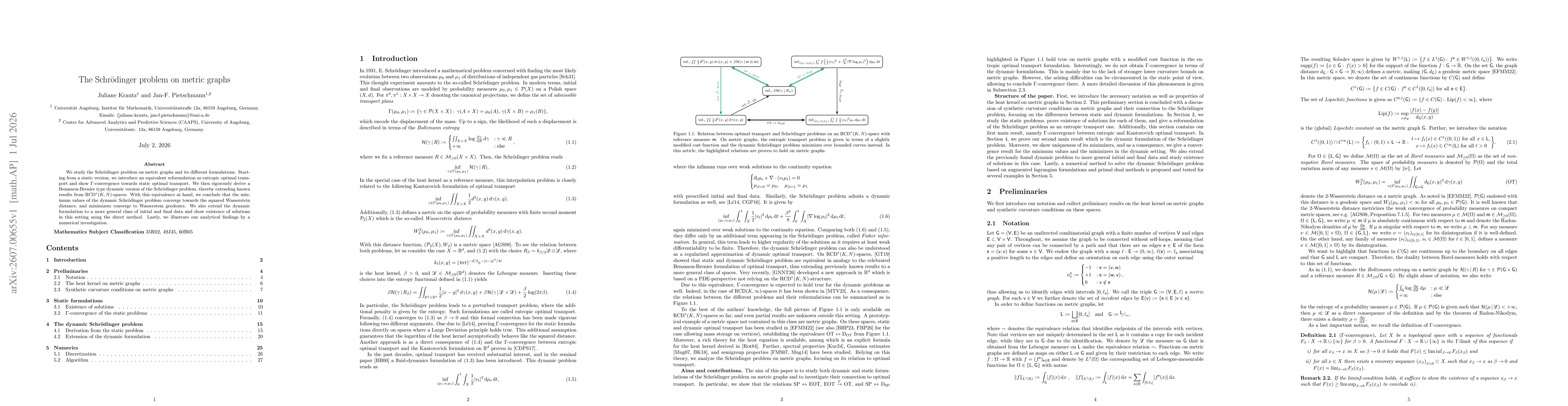 Thumbnail for The Schrödinger problem on metric graphs