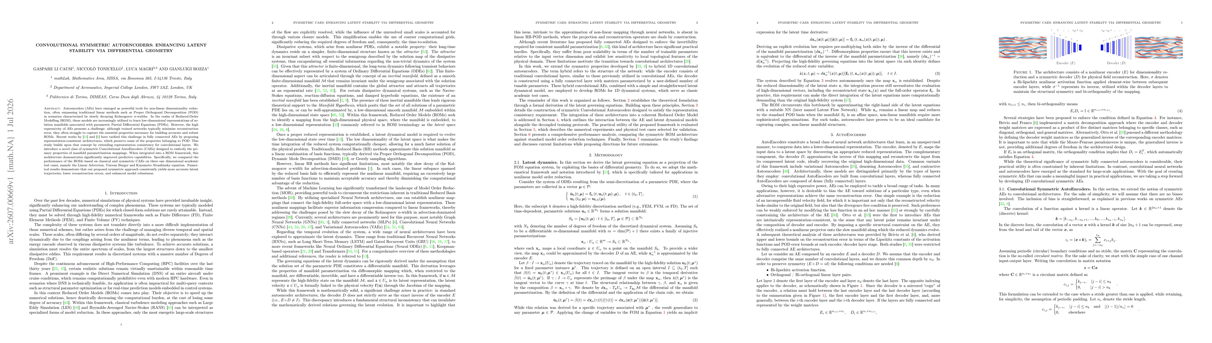 Thumbnail for Convolutional Symmetric AutoEncoders: enhancing latent stability via differential geometry