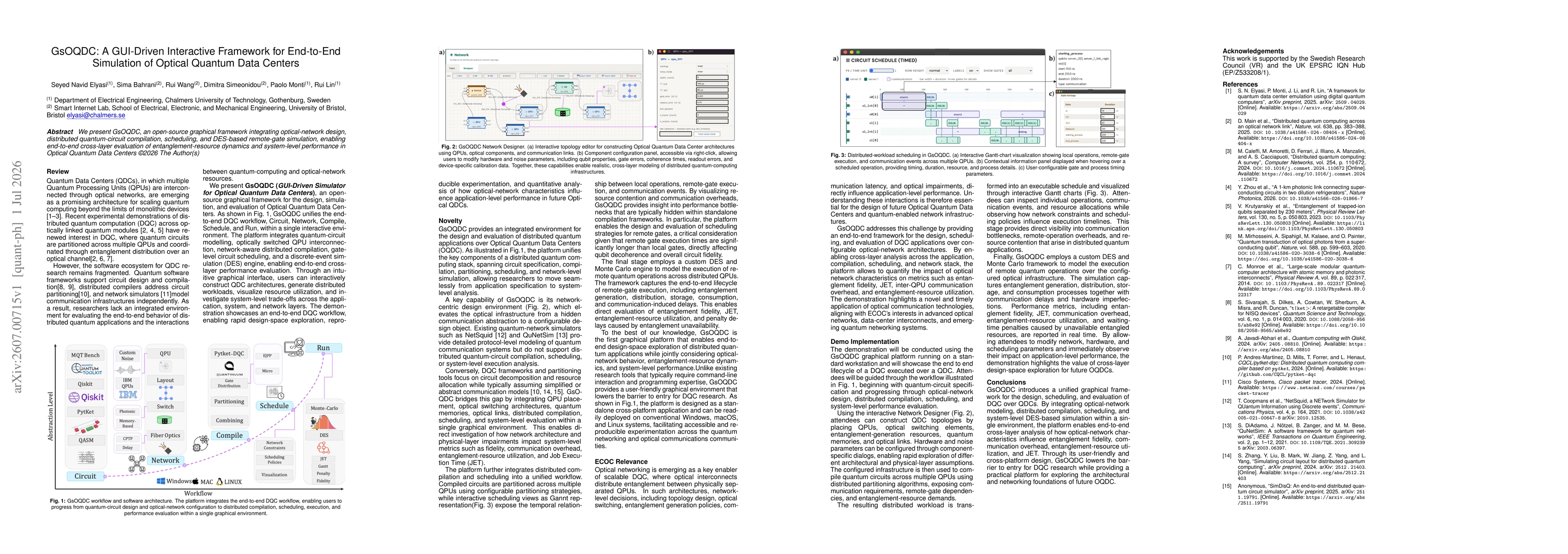 Thumbnail for GsOQDC: A GUI-Driven Interactive Framework for End-to-End Simulation of Optical Quantum Data Centers
