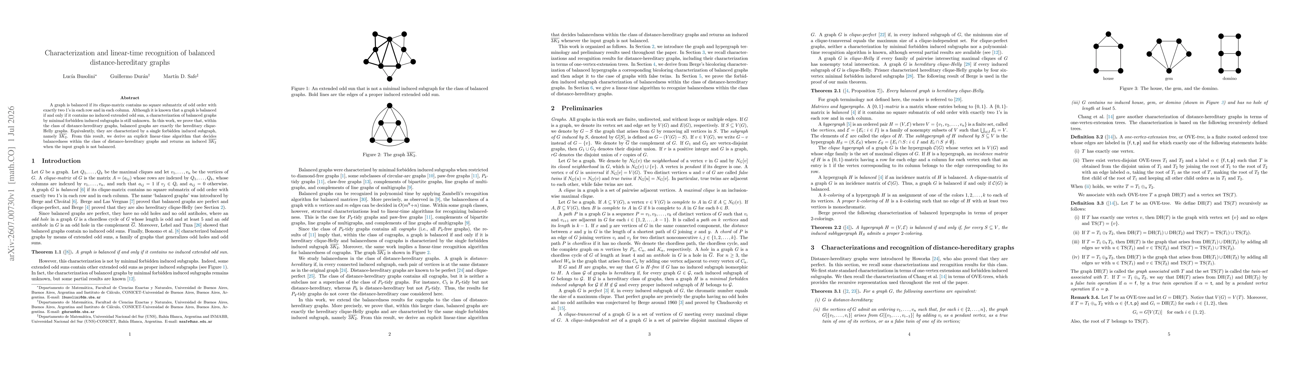 Thumbnail for Characterization and linear-time recognition of balanced distance-hereditary graphs