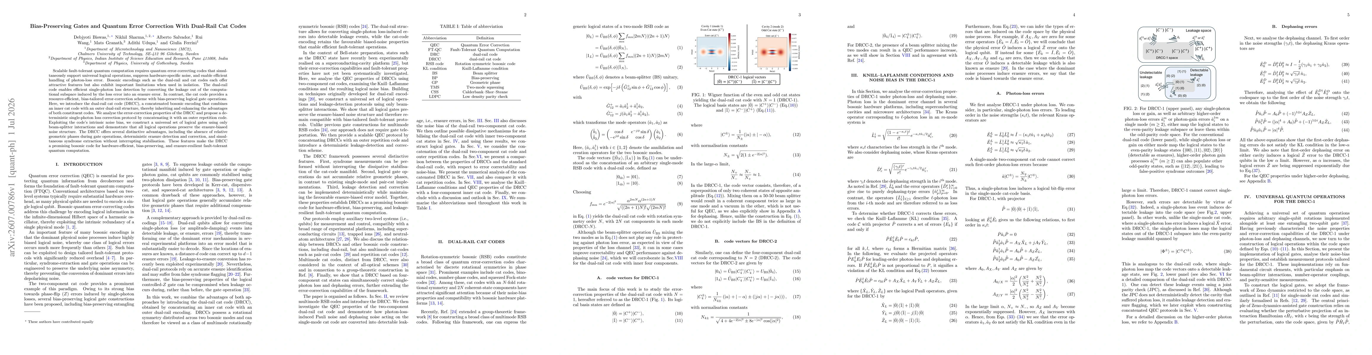 Thumbnail for Bias-Preserving Gates and Quantum Error Correction With Dual-Rail Cat Codes