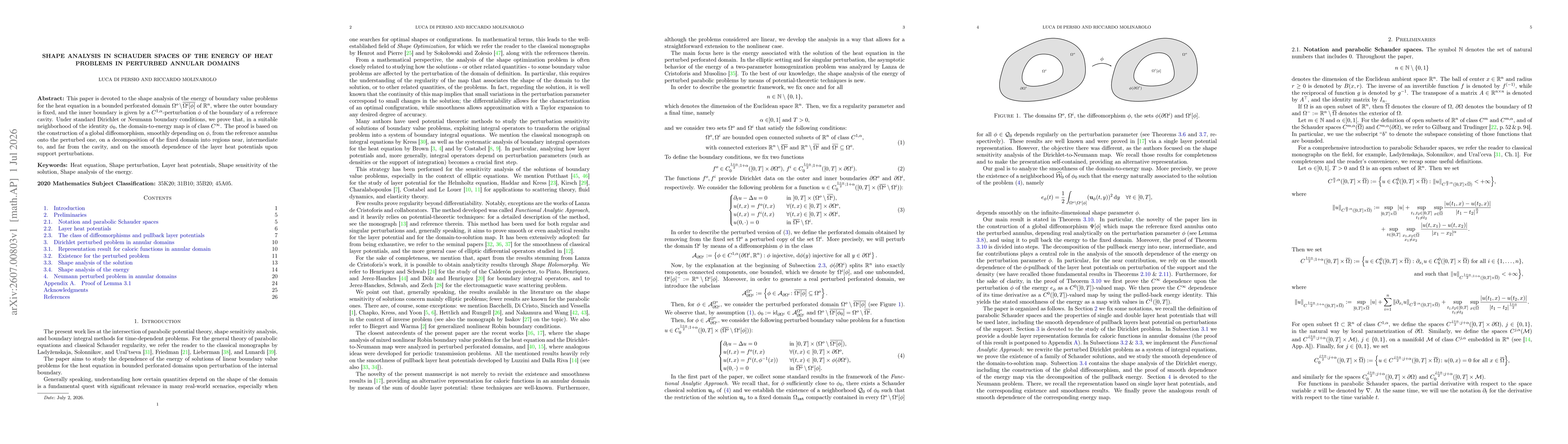 Thumbnail for Shape analysis in Schauder spaces of the energy of heat problems in perturbed annular domains