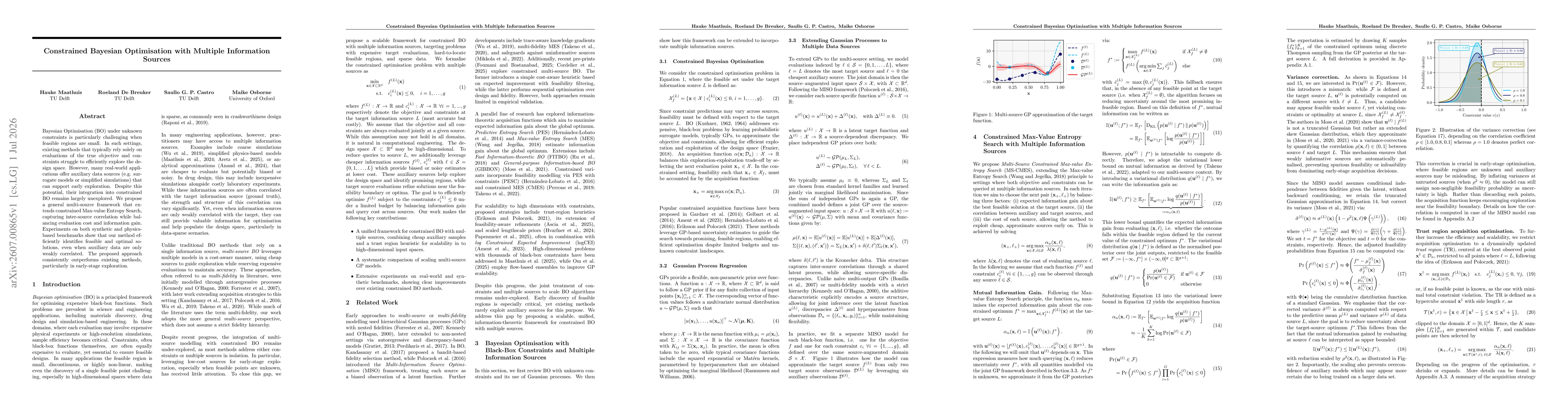 Thumbnail for Constrained Bayesian Optimisation with Multiple Information Sources