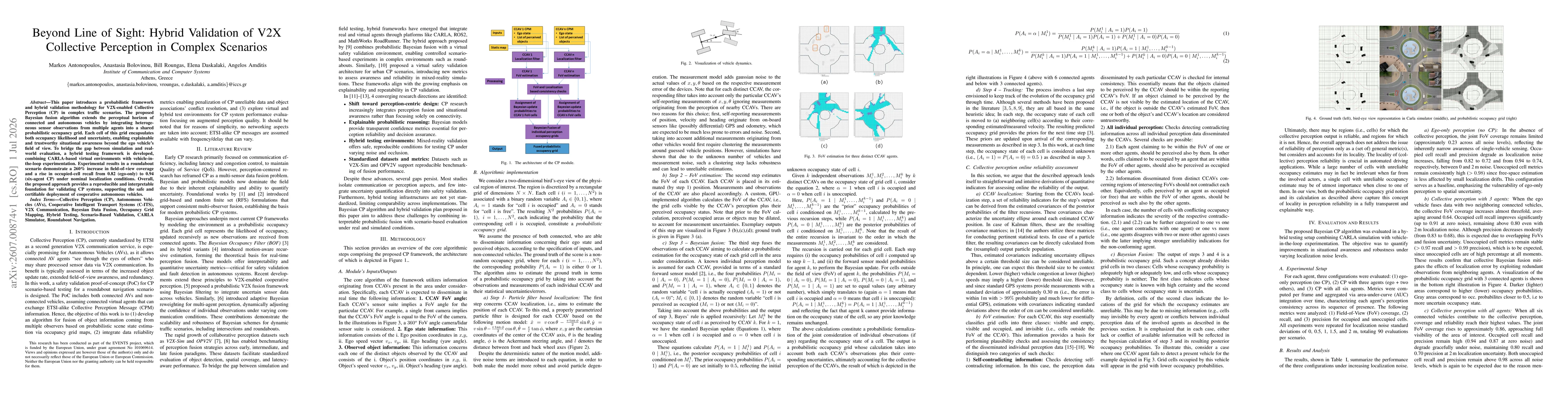 Thumbnail for Beyond Line of Sight: Hybrid Validation of V2X Collective Perception in Complex Scenarios