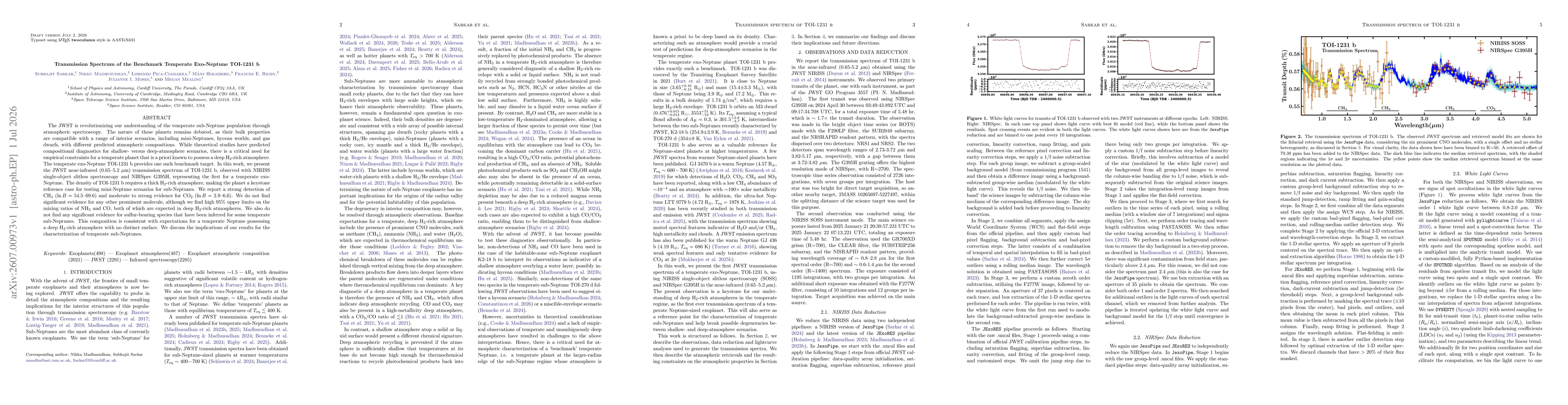 Thumbnail for Transmission Spectrum of the Benchmark Temperate Exo-Neptune TOI-1231 b