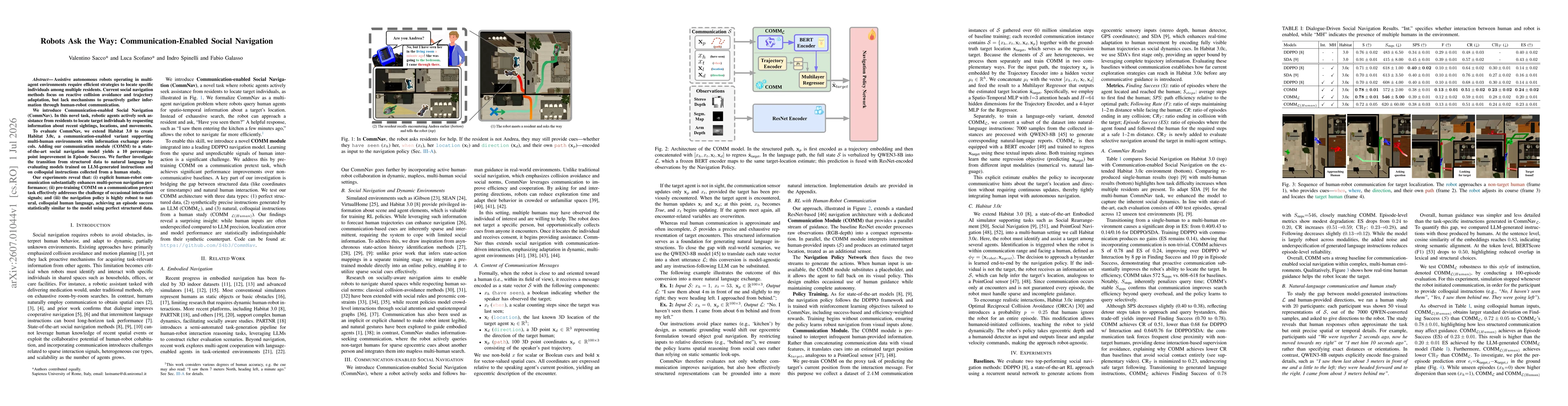 Thumbnail for Robots Ask the Way: Communication-Enabled Social Navigation