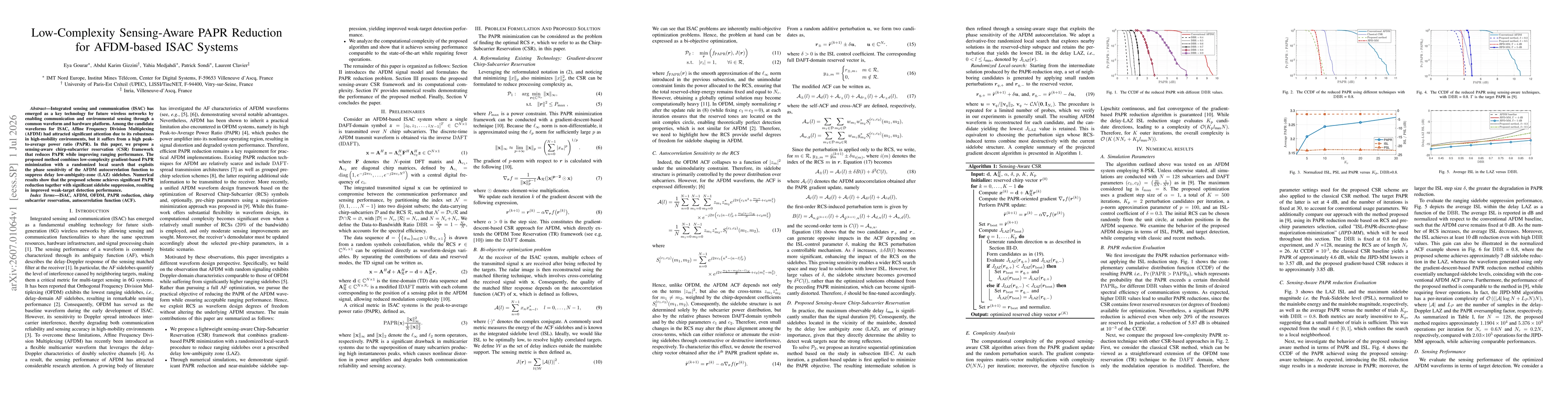 Thumbnail for Low-Complexity Sensing-Aware PAPR Reduction for AFDM-based ISAC Systems