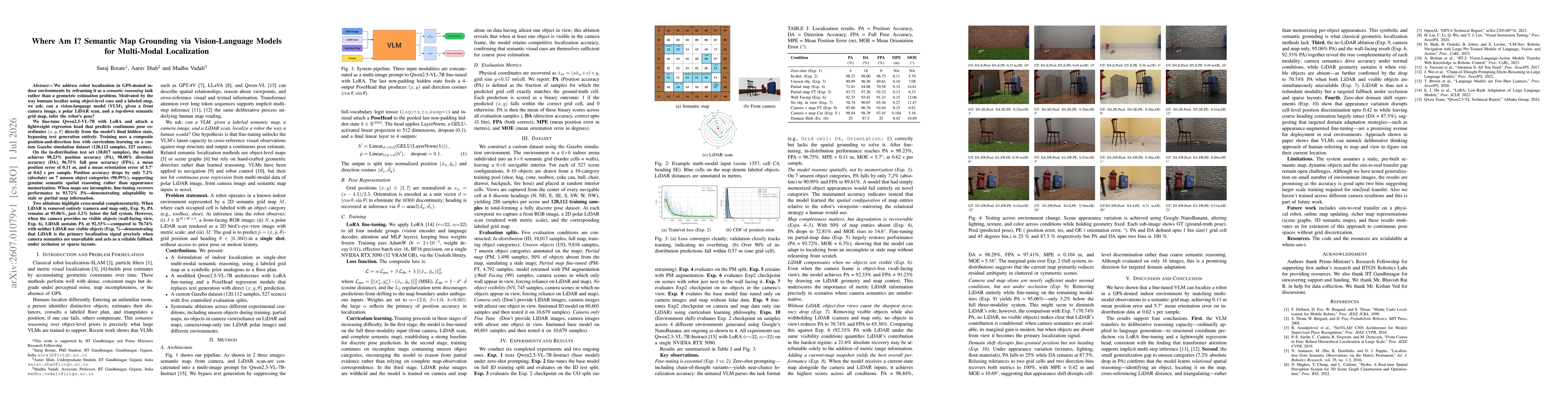 Thumbnail for Where Am I? Semantic Map Grounding via Vision-Language Models for Multi-Modal Localization