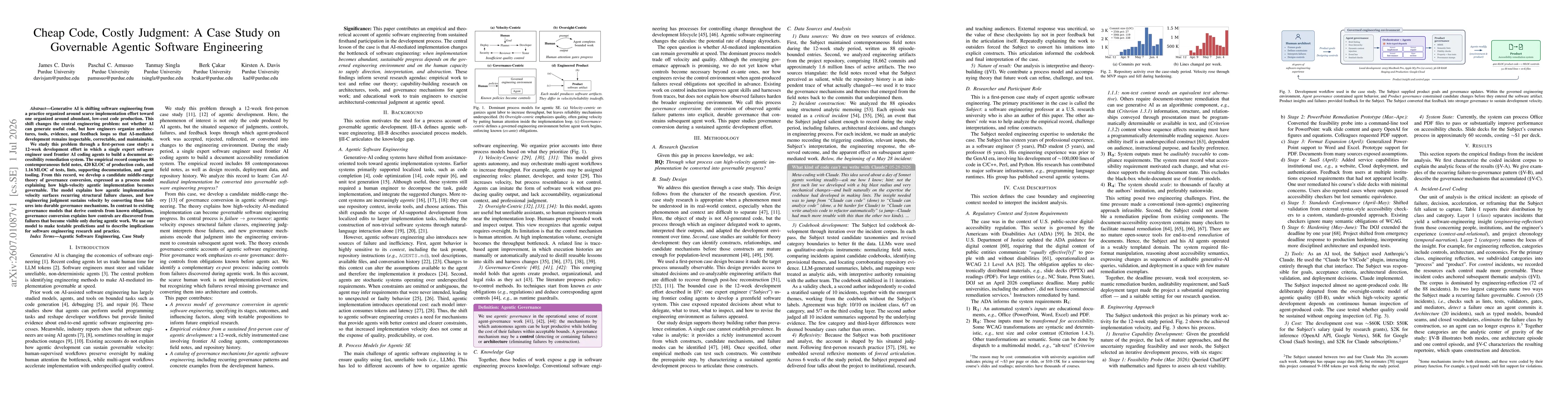 Thumbnail for Cheap Code, Costly Judgment: A Case Study on Governable Agentic Software Engineering
