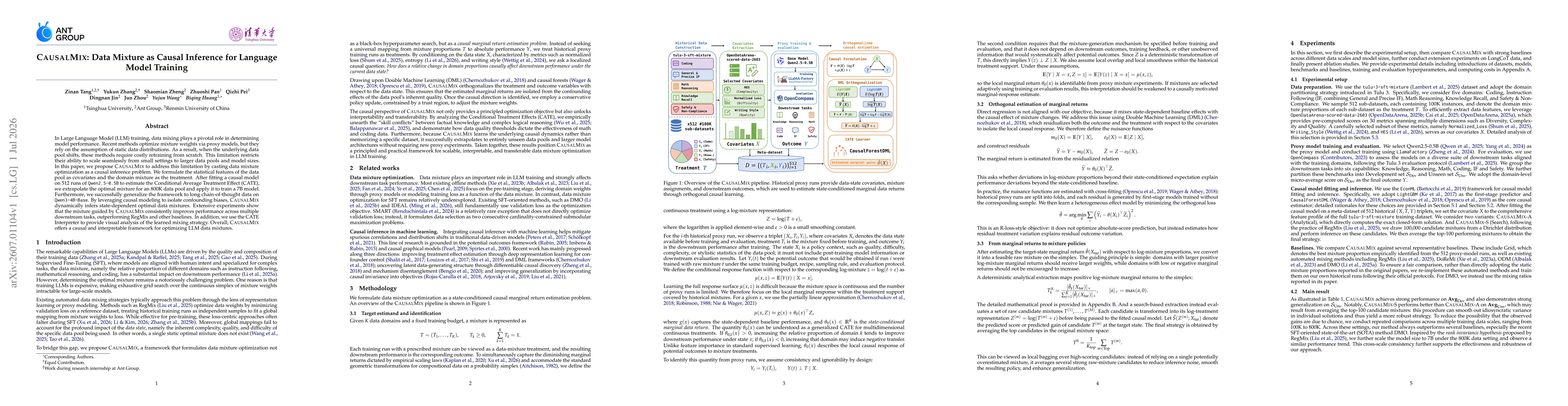 Thumbnail for CausalMix: Data Mixture as Causal Inference for Language Model Training