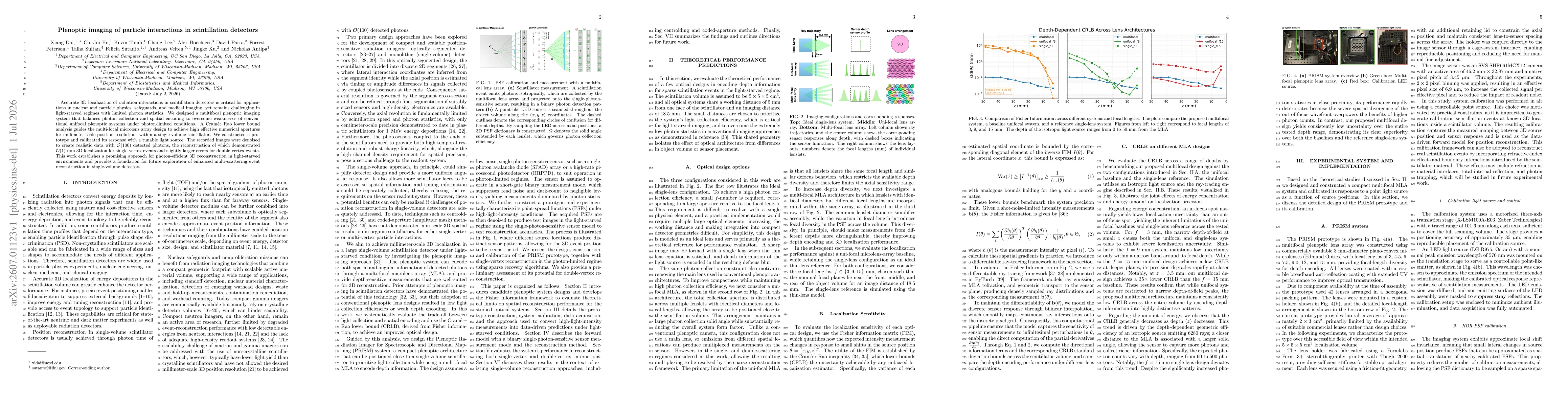Thumbnail for Plenoptic imaging of particle interactions in scintillation detectors