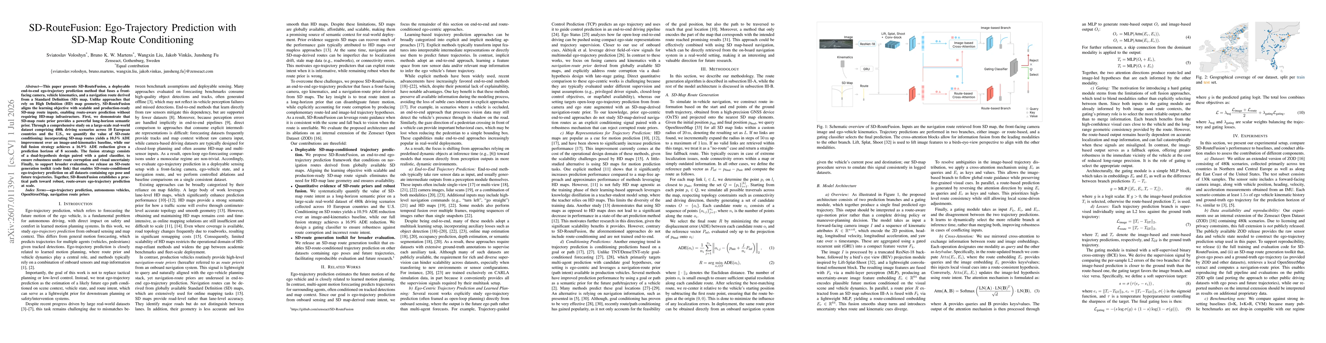 Thumbnail for SD-RouteFusion: Ego-Trajectory Prediction with SD-Map Route Conditioning