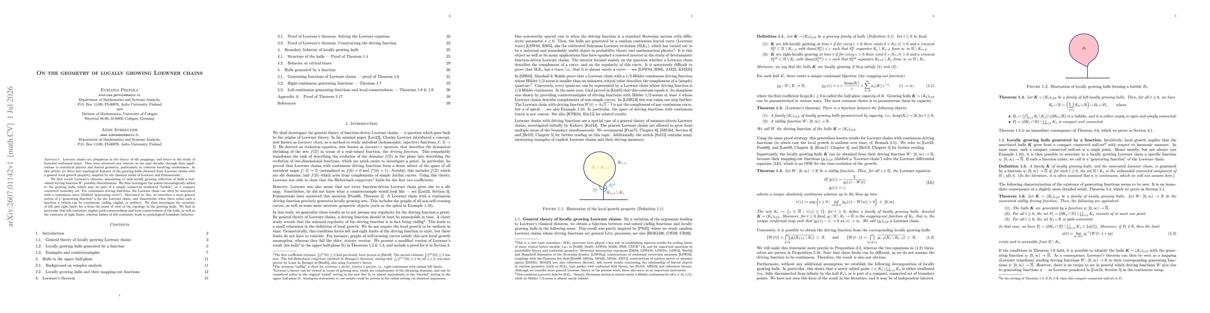 Thumbnail for On the geometry of locally growing Loewner chains