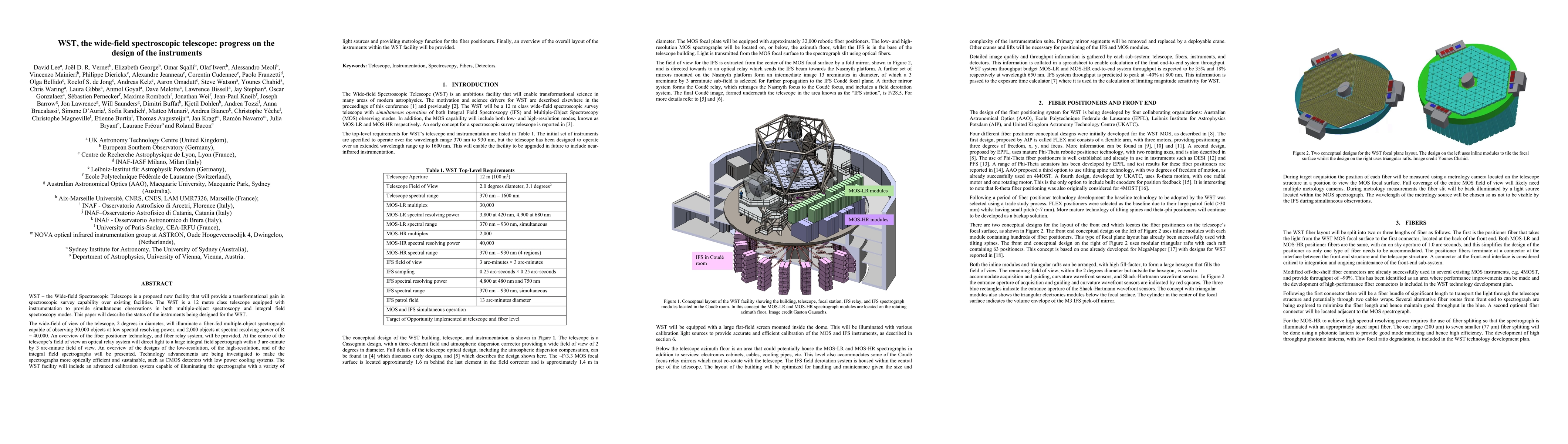 Thumbnail for WST, the wide-field spectroscopic telescope: progress on the design of the instruments