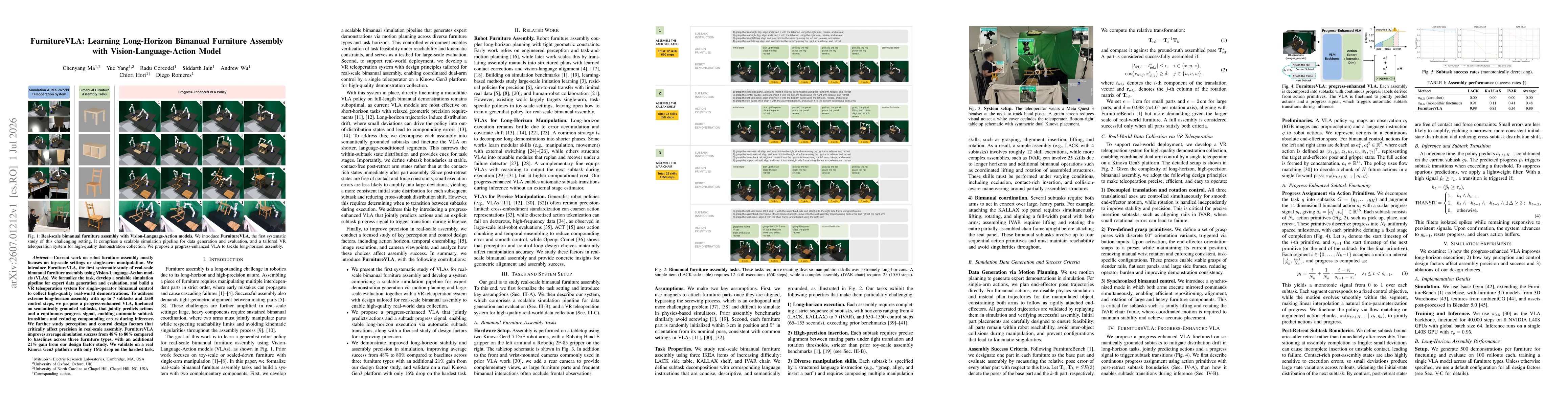 Thumbnail for FurnitureVLA: Learning Long-Horizon Bimanual Furniture Assembly with Vision-Language-Action Model