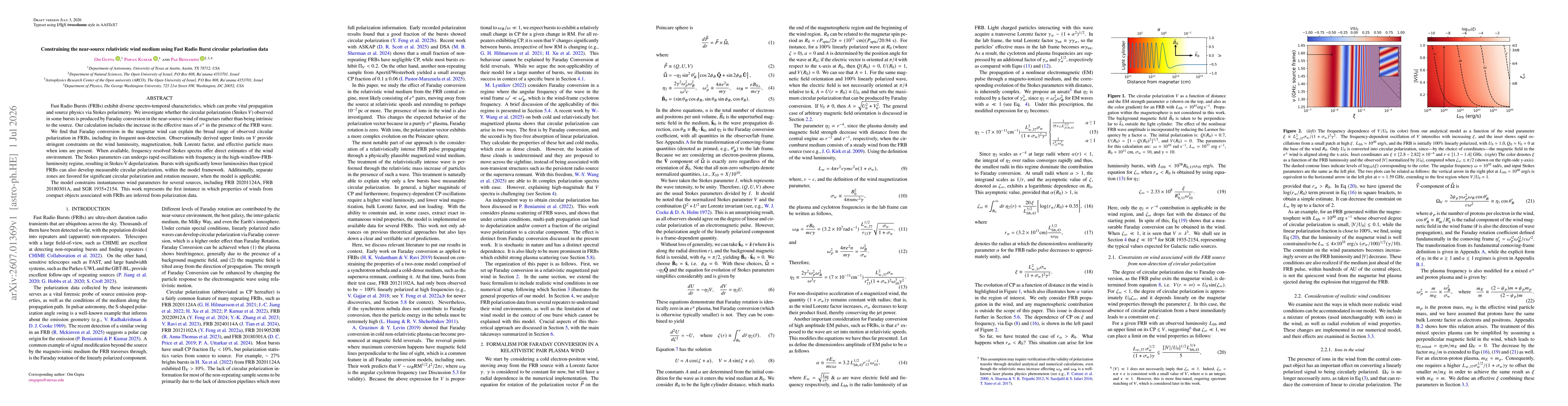 Thumbnail for Constraining the near-source relativistic wind medium using Fast Radio Burst circular polarization data