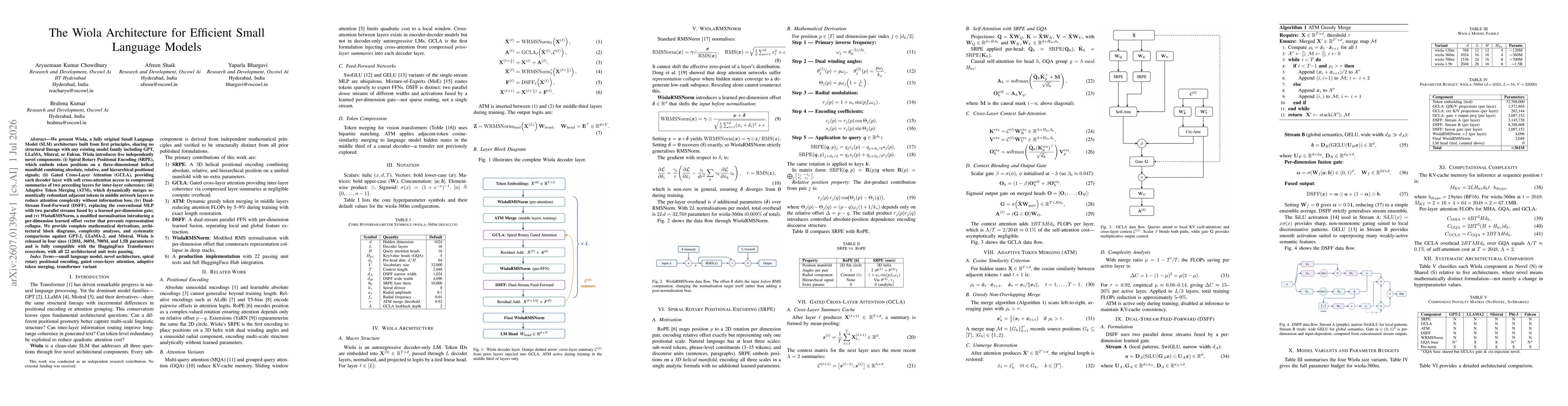 Thumbnail for The Wiola Architecture for Efficient Small Language Models