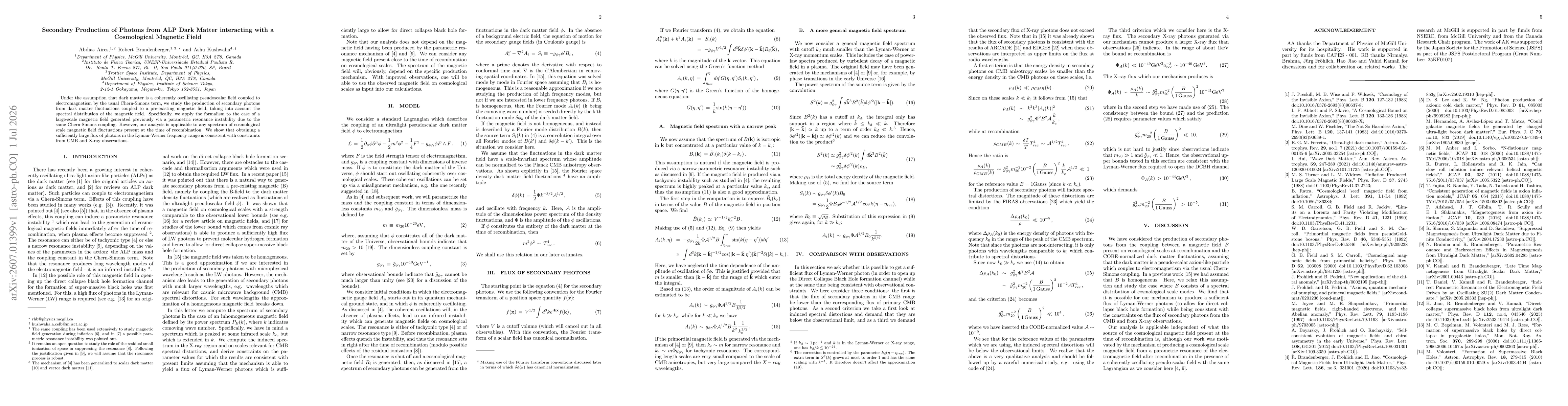 Thumbnail for Secondary Production of Photons from ALP Dark Matter interacting with a Cosmological Magnetic Field