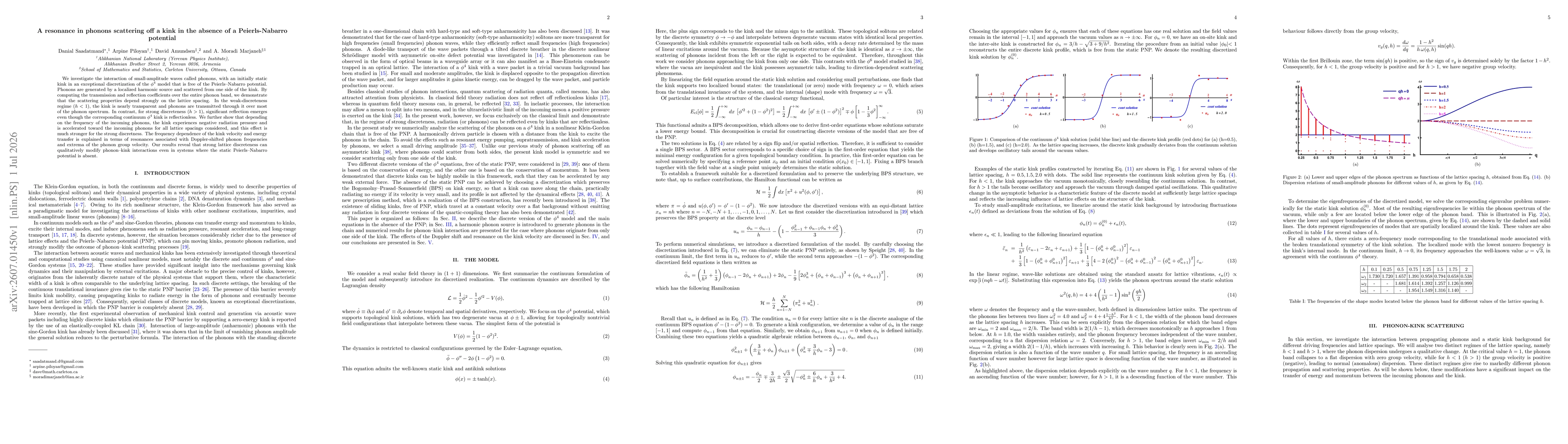 Thumbnail for A resonance in phonons scattering off a kink in the absence of a Peierls-Nabarro potential