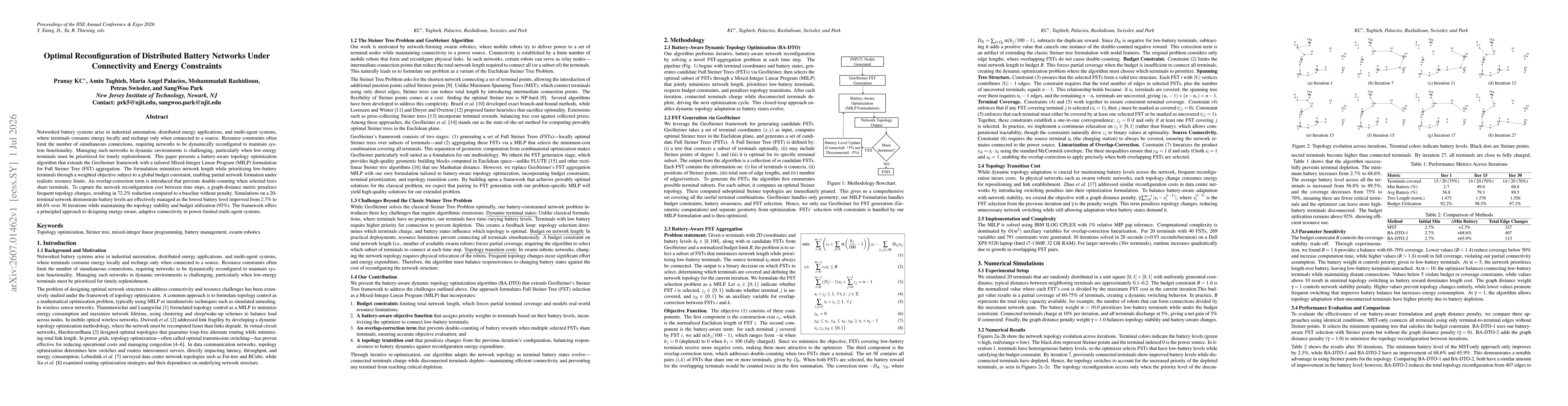 Thumbnail for Optimal Reconfiguration of Distributed Battery Networks Under Connectivity and Energy Constraints